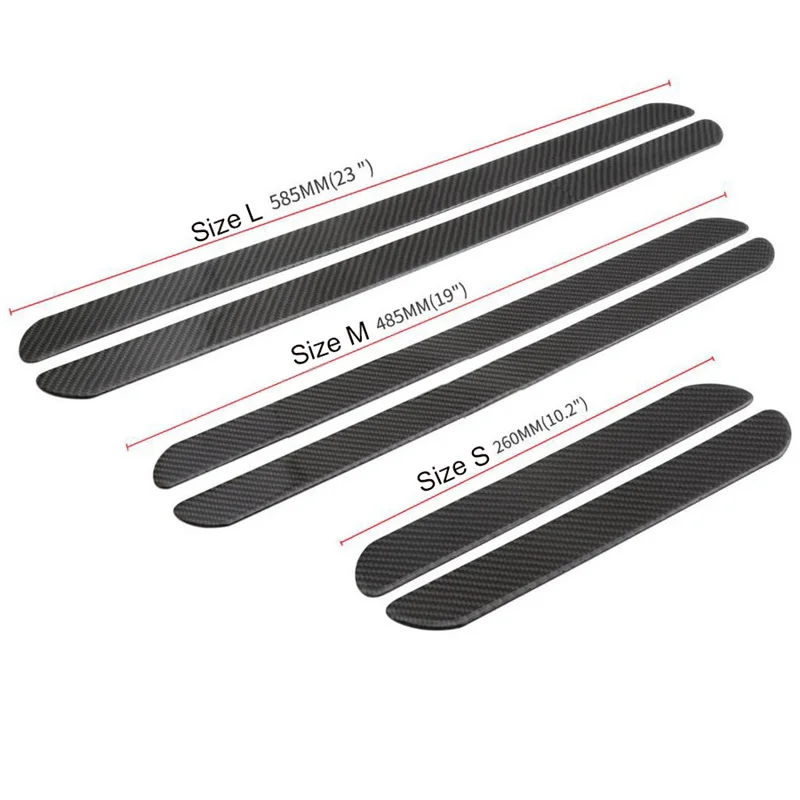 Car Door Sill Scuff Plate Universal Auto Entry Threshold Cover Panel Carbon Fiber Step Protective Decorative Sticker Guard