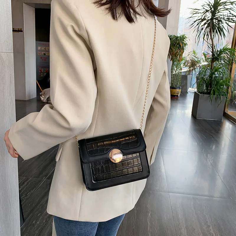 

Bag Women's 2020 New Style Autumn & Winter Versatile Shoulder Chain Retro Square Sling Bag Fashion Stereo Type Bag WOMEN'S Messe