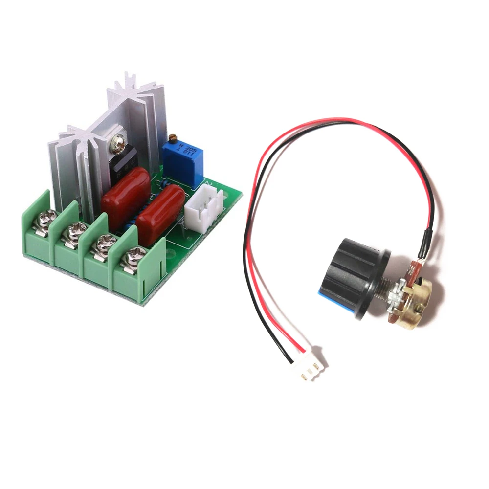 

AC 220V 2000W High Power SCR Voltage Regulator Dimming Dimmers Motor Speed Controller Governor Module W/ Potentiometer