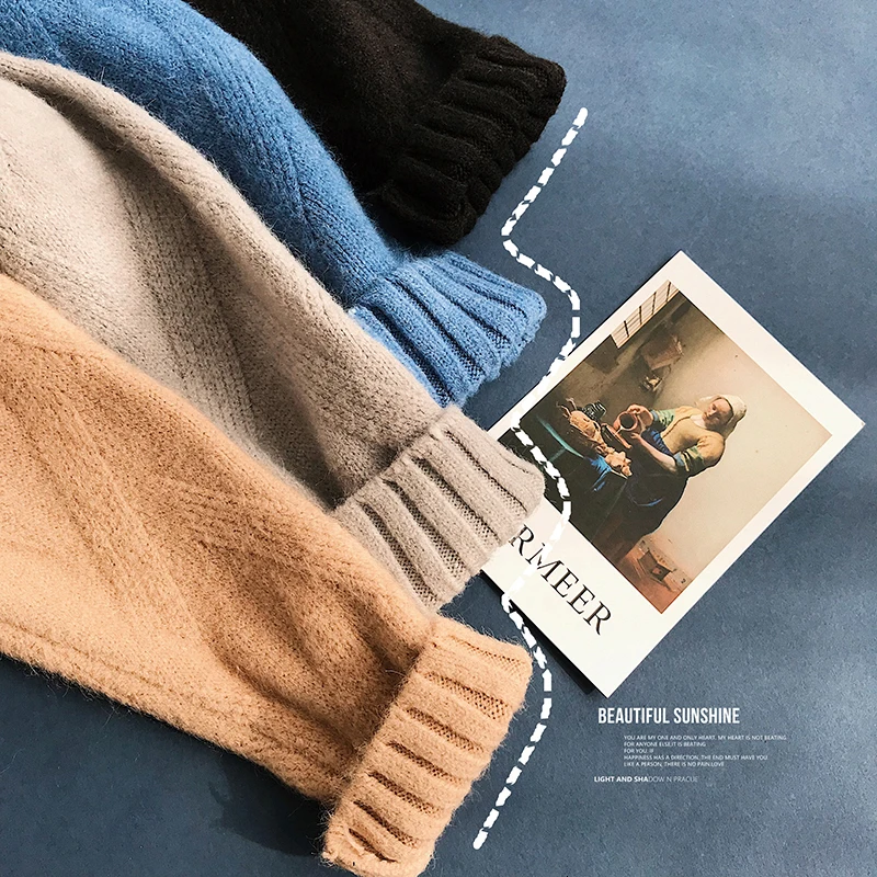 Winter Thick High Collar Sweater Men Warm Fashion Solid Color Casual Knit Sweter Clothes Man Wild Loose Long Sleeve Pullover Men Winter Thick High Collar Sweater Men Warm Fashion Solid Color Casual Knit Sweter Clothes Man Wild Loose Long Sleeve Pullover Men