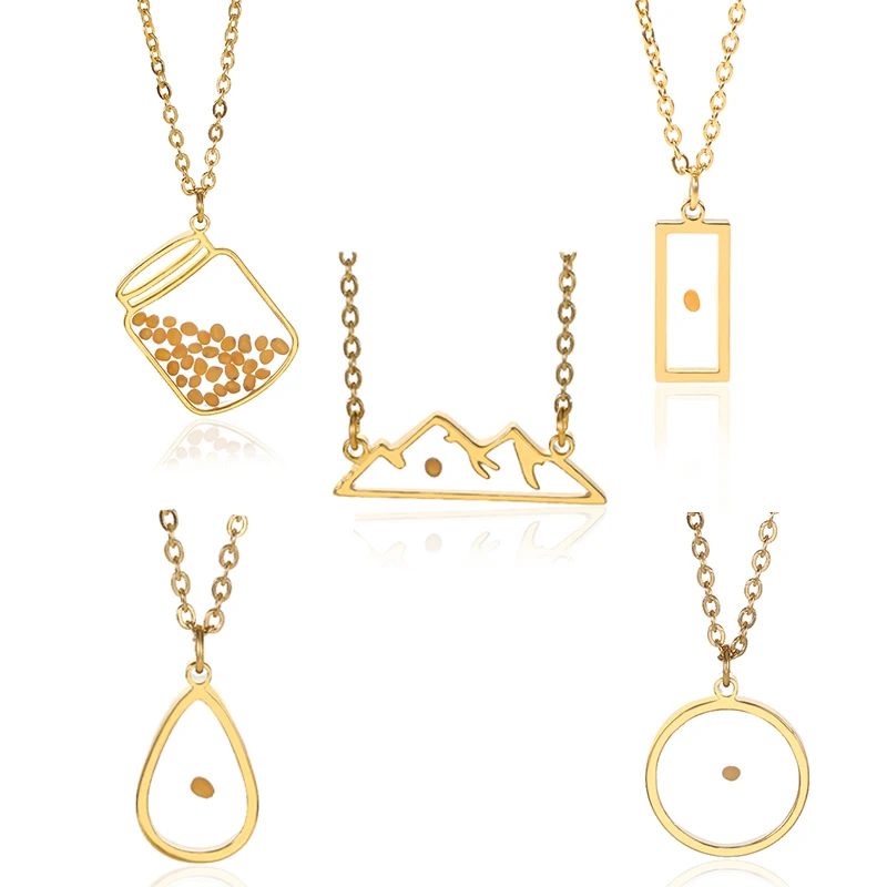 Креативное горчичное Оригинальное модное колье из нержавеющей стали верное