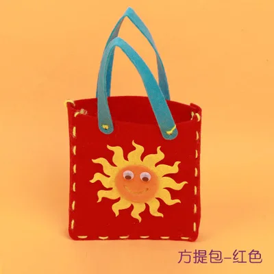 G Нетканая Ткань DIY сумка Детская игрушка Ремесло Мини сумка Нетканая ткань красочная ручная работа сумка Мультяшные животные детские сумки - Цвет: G