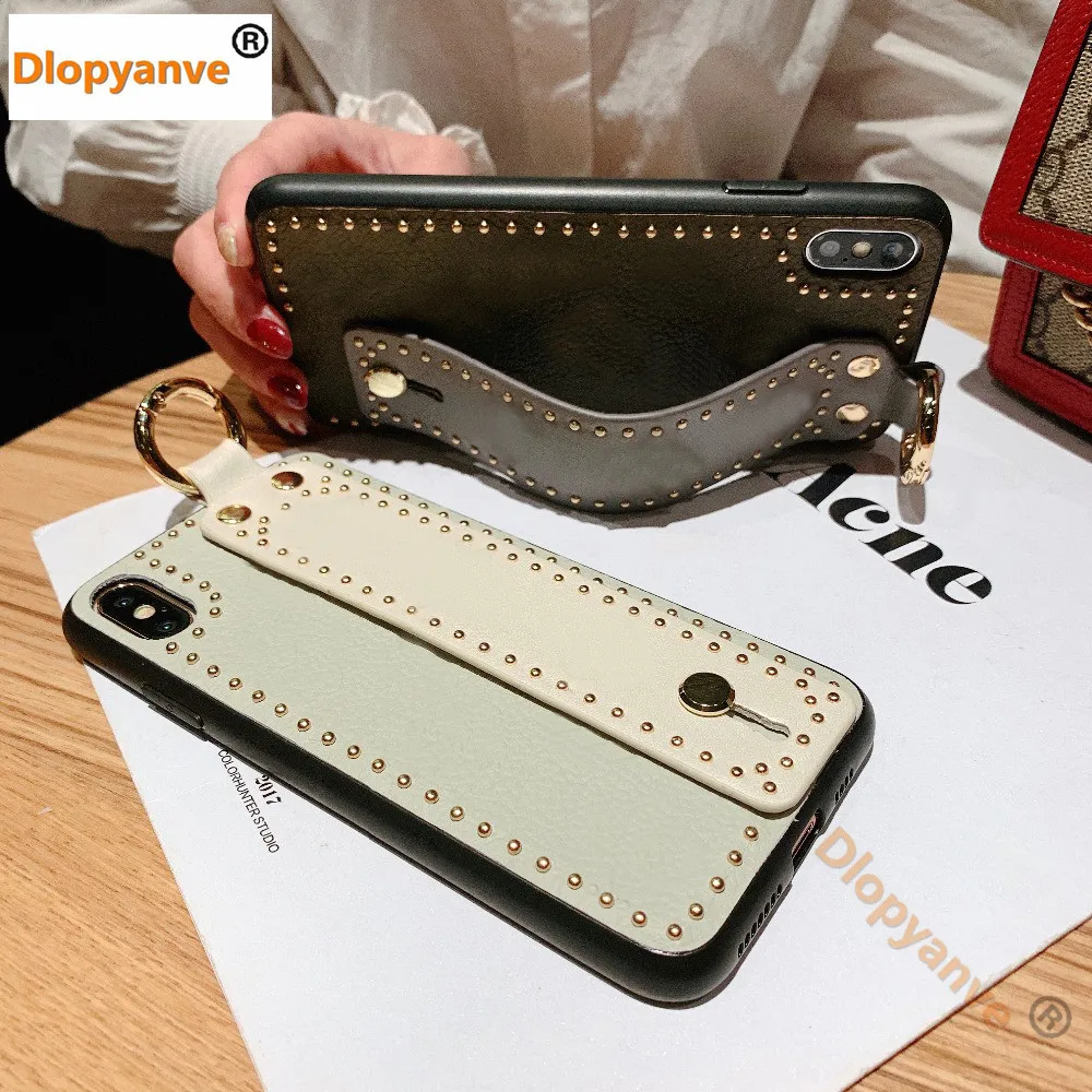 Модный портативный кожаный чехол для телефона для IPhone 11, 11Pro, X, XR, Max, 6, 6 S, 7, 8 Plus, чехол на запястье, защитный чехол для девочек, подарок