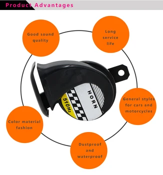 

Motorcycle Ural 12V 130db Horn Car Accessories Cry Super Loud for Car Train Horn Waterproof Electric Vehicle Police Siren CCC