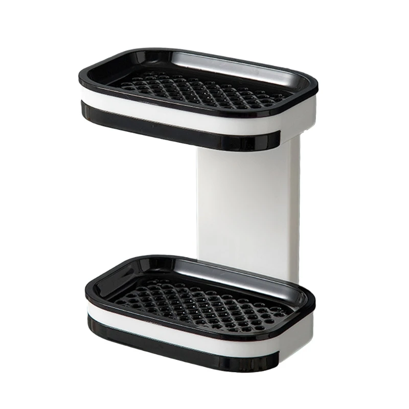 Upgraded Double Soap Holder Plastic Wall-mounted Bar Suitable for Bathroom and Kitchen with Powerful Adhesive | Обустройство дома