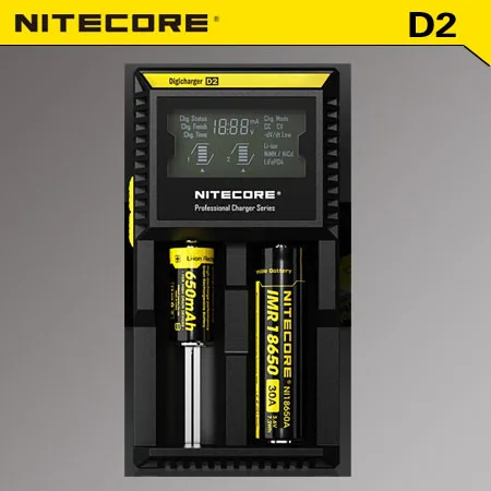 Nitecore D2 Digi Зарядное устройство Батарея Зарядное устройство ЖК-дисплей Дисплей Nitecore Зарядное устройство для 26650 18650 18350 16340 14500 10440