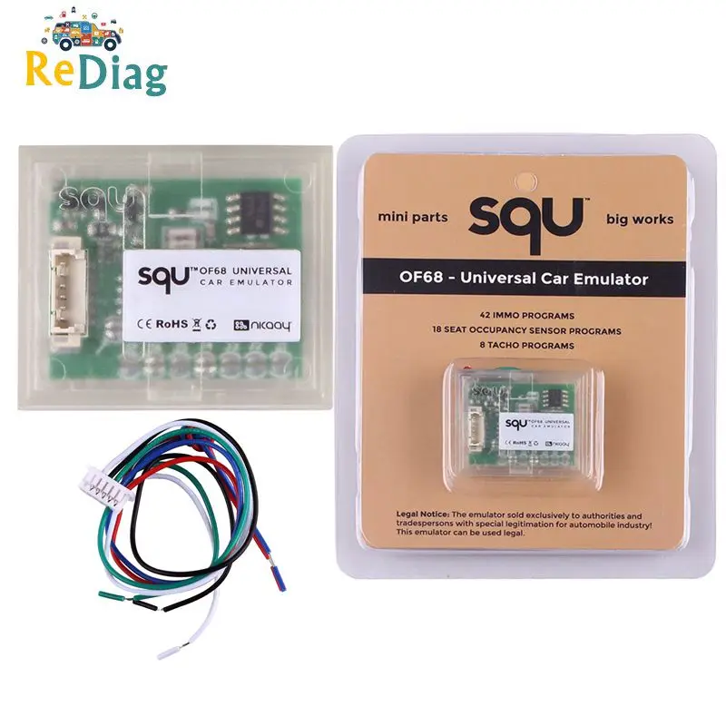 

SQU OF68 Universal For Car Airbag Tester Emulator Automotriz Diagnostic Tool Immo off Tacho Seat Occupancy Sensor ECU programmer
