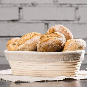 

1 Set 10 Inch Bread Proofing Basket-Banneton Proofing Basket-Sourdough Basket Set for Home Bakers Artisan Bread Making