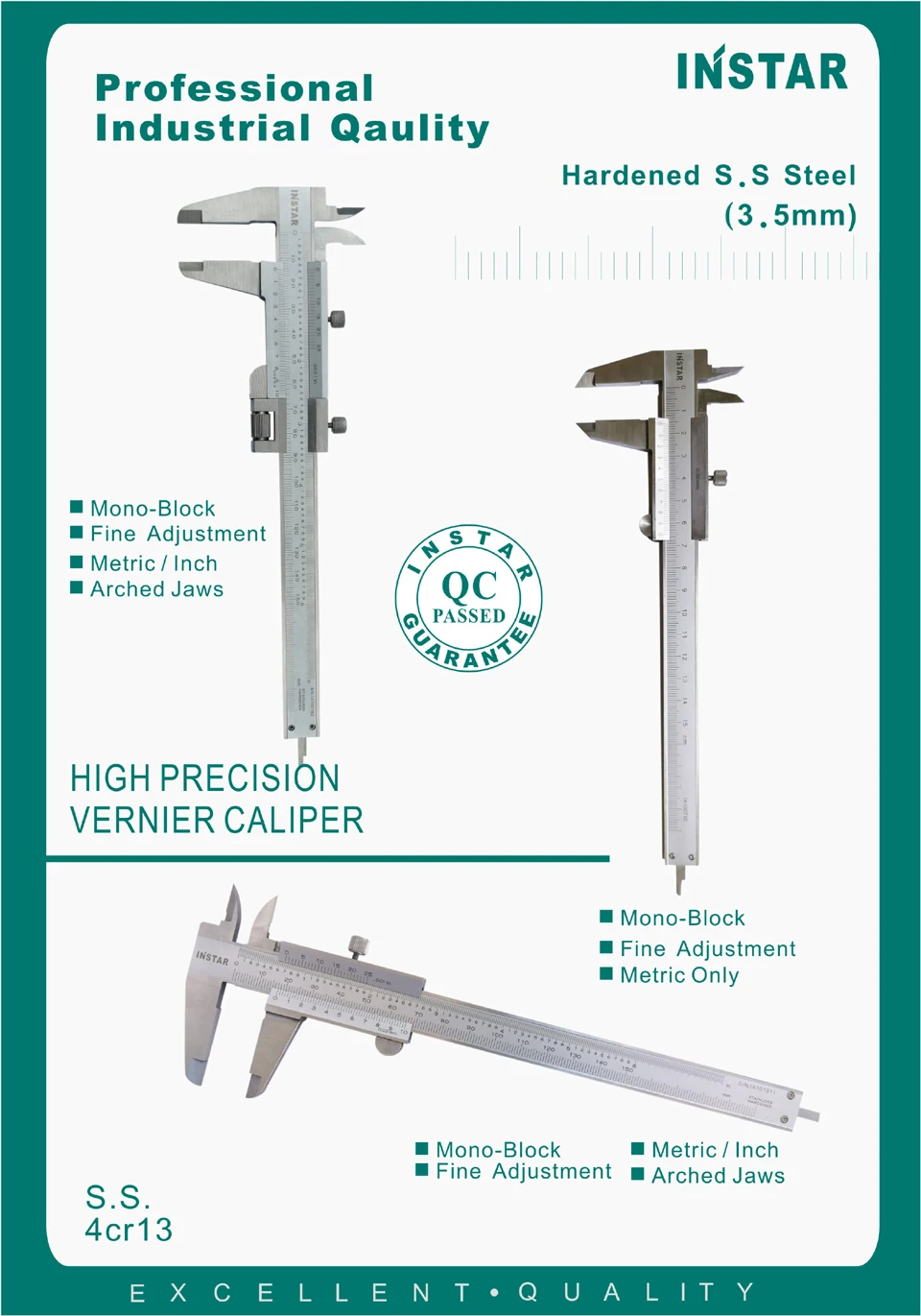 WRS Precision Vernier Calliper With Locking Screw, DIN 862, Rustproof - View #8