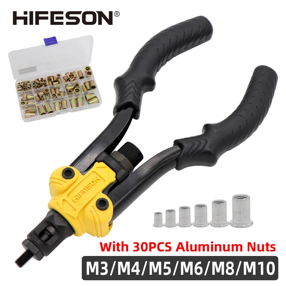 Hand Rivet Nut Gun Insert threaded Mandrels Manual Riveters Nut Gun for Riveting Rivnut M3 M4 M5 M6 M8 M10 Nuts Toolbox Iron Nut afbeelding