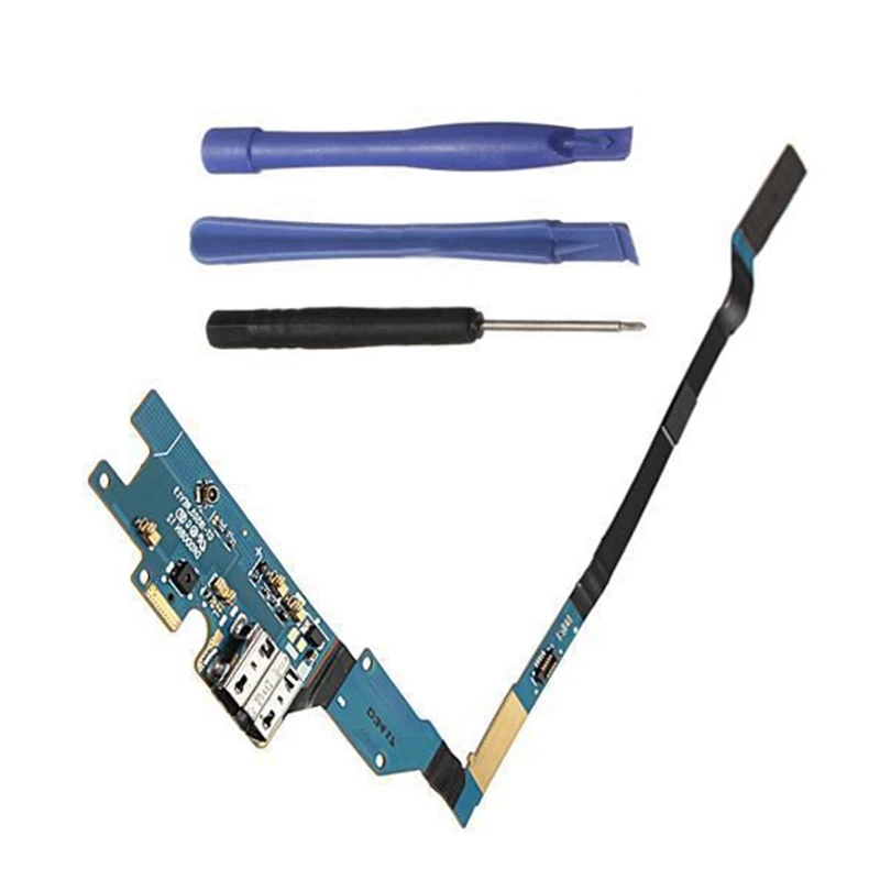Usb зарядный док-порт гибкий кабель+ микрофон для samsung Galaxy S4 I9505-REV19+ инструмент