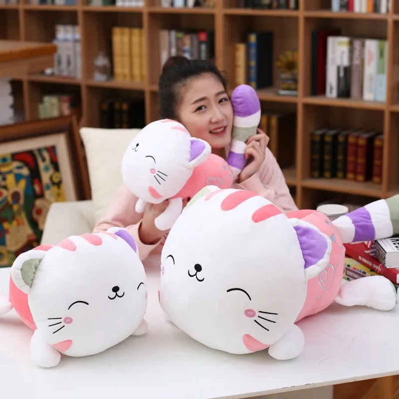 

Hot Selling Party-Color Big Cat Face Plush Toy Doll-Processing Customizable Logo Recruit Agents