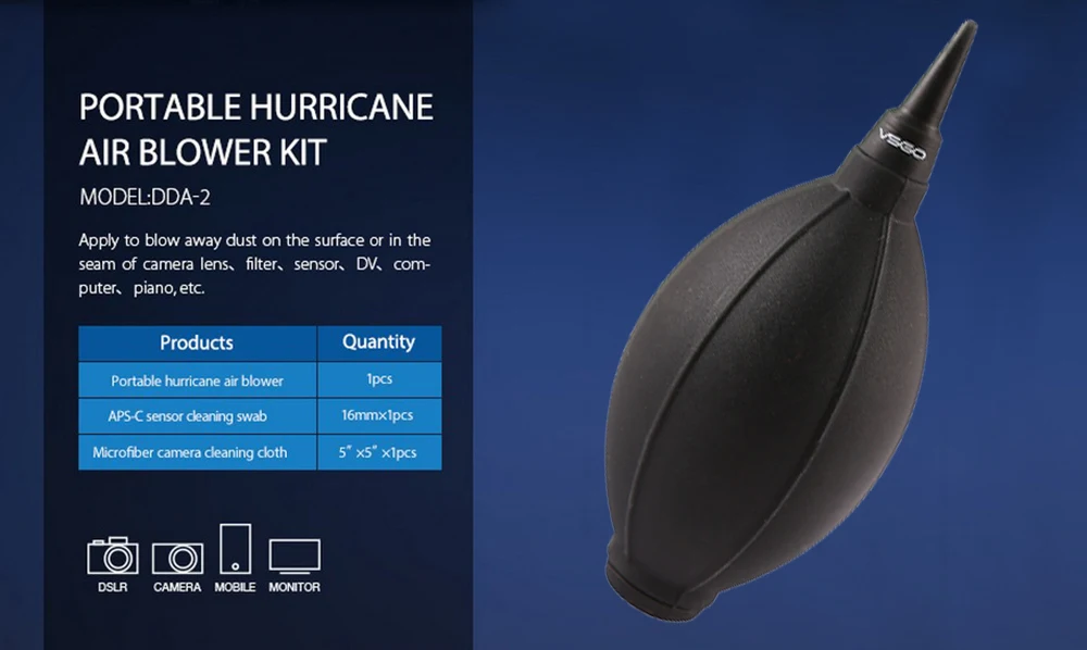 Совершенно новый VSGO Высокое качество Портативный Hurricane Air воздуходувка набор