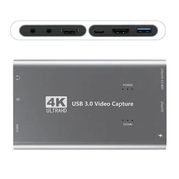 

Game Recorder Live Streaming Video Card Plug And Play Loop Out Conference 4K 1080P 60Hz Teaching Computer USB 3.0 Hdmi