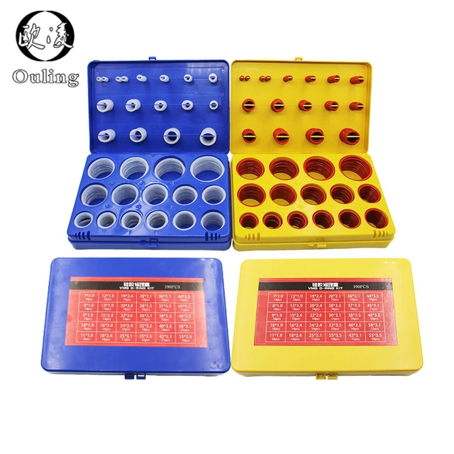 Kit de joints toriques en silicone, silicone, VMQ, joint torique en  caoutchouc, 30 TANO-ring Seal, joint de rondelle en caoutchouc, jeu de joints  toriques, WieshammSet, boîte de kit, 390 pièces - AliExpress