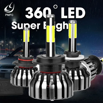 

PMFC High low beam Auto Lamps 3D 360degree 4 Sides 12000LM H11 Fog lights H8 H4 h7 LED Headlight HB3 9005 HB4 880 881 H27 LED H1