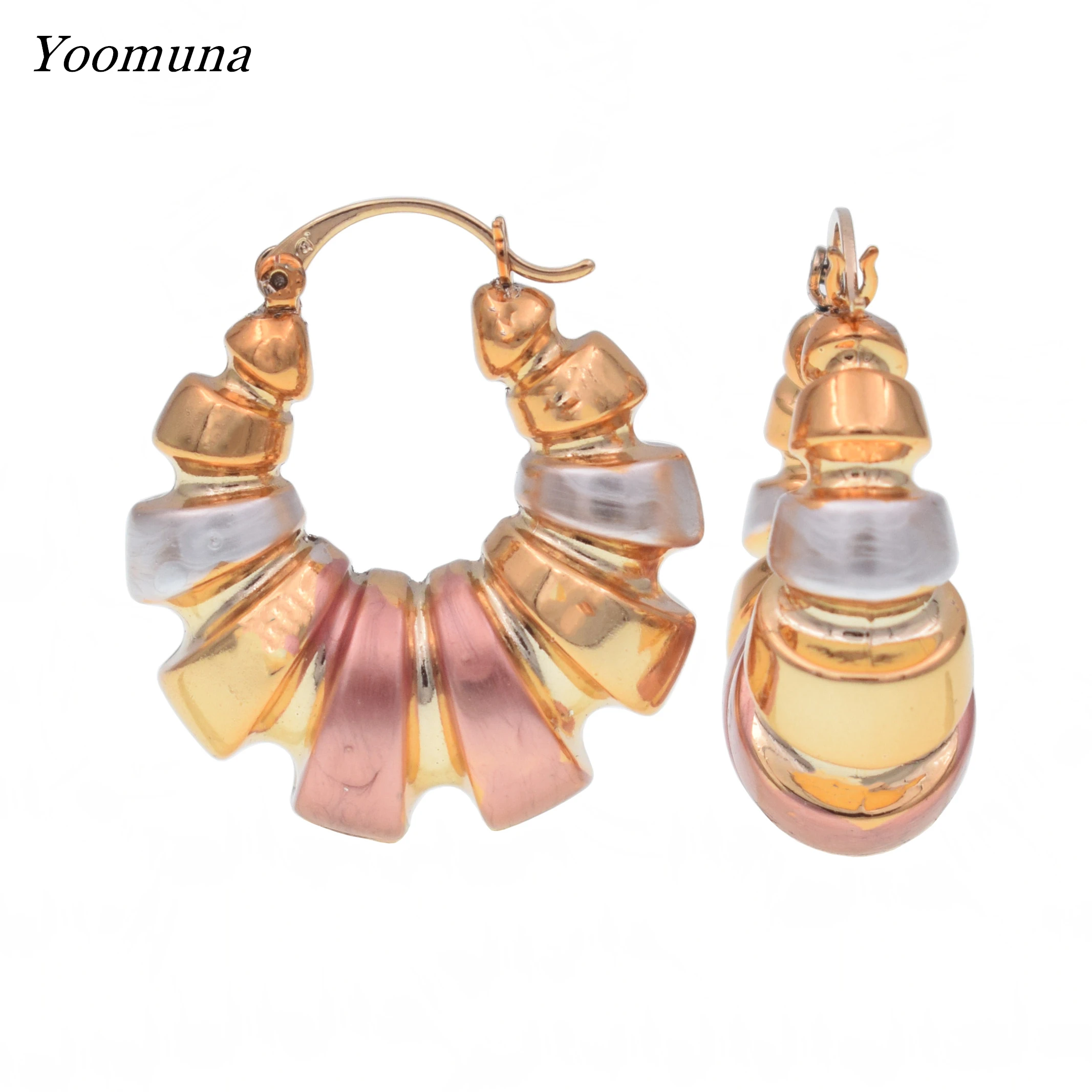 

2019 Fashion Gold Color Hoop Earrings Trendy Jewelry Gift Gold Color Earrings For Women Bridal Wedding Party Accessories