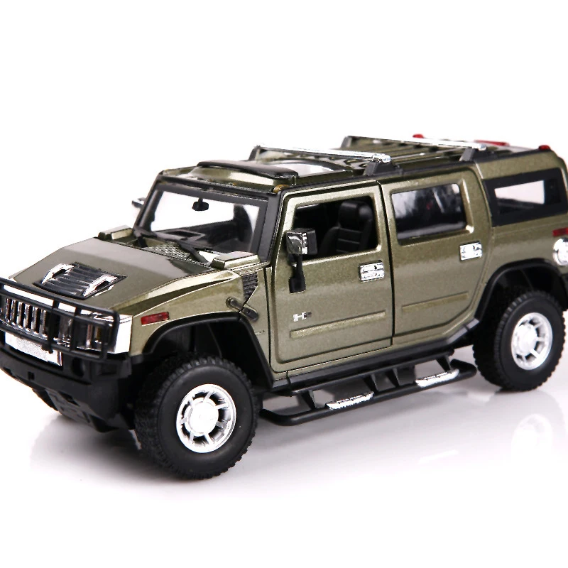 A 1:24 модель автомобиля из статического сплава Hummer H2 модель дорожного транспортного средства - Цвет: A