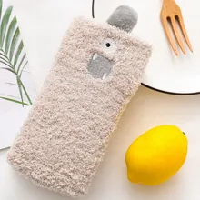 Теплые женские носки с маленькими стоячими ушами, уплотненные пушистые носки средней длины, женские носки# D30