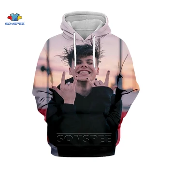 

SONSPEE Hip Hop Yungblud Hoodies Men/women 2020 New 3D Print Hoodie Sweatshirt Spring Autumn Male/ladies Casual Pink Streetwear