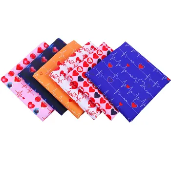 

50*140CM ECG pattern Polyester cotton Fabric Patchwor Printed for Tissue Kids Home Textile for Sewing Doll Dress Curtain