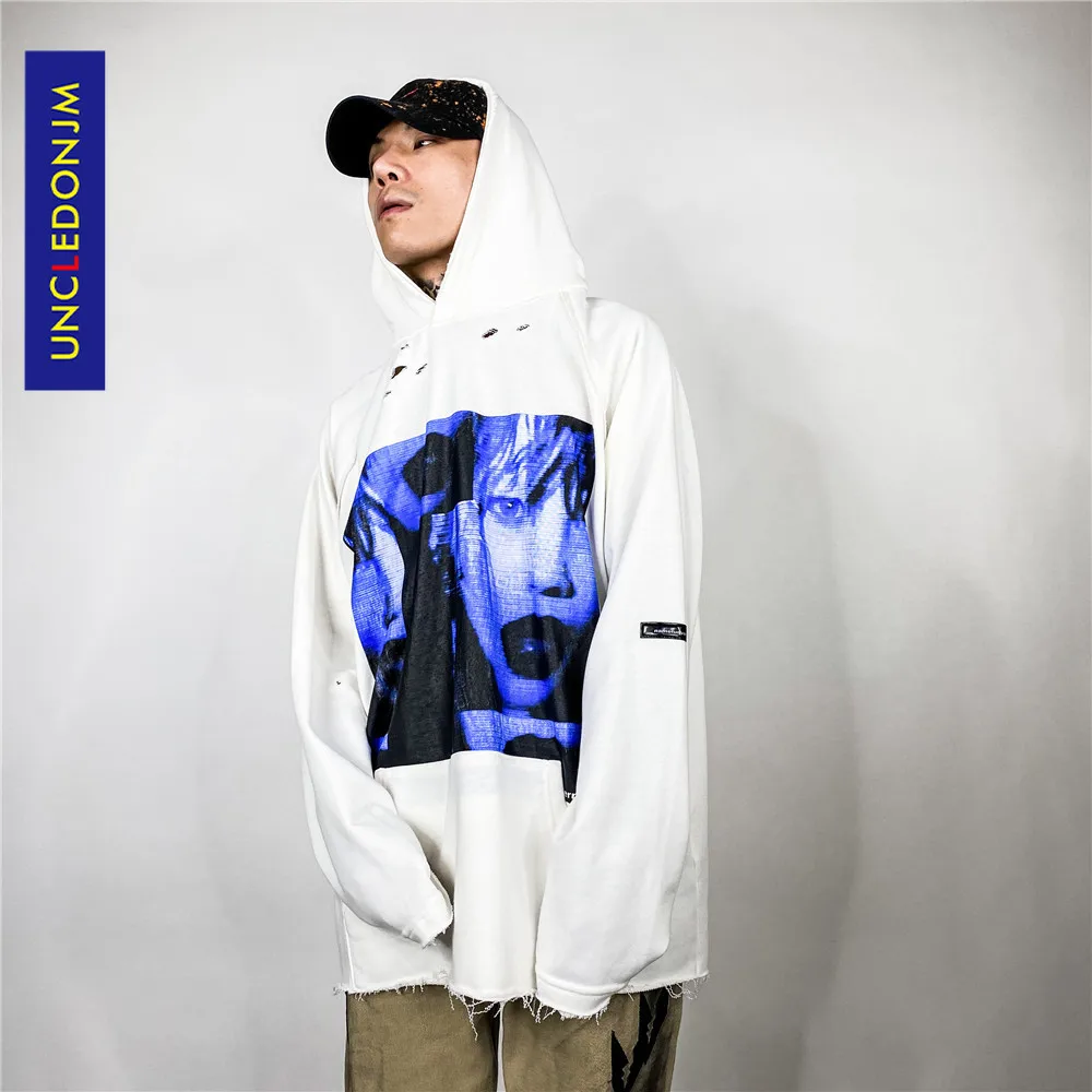 

UNCLEDONJM Distressed Harajuku Hoodie Swatshirts Hip Hop Streetwear Hoodies 2020 Autumn Casual Pullover Sweatshirts NF-NB2037