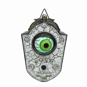 

One Eye-shape Plastic Doorbell for Halloween, Scary Bell with Crack Decoration for Trickery and Funny