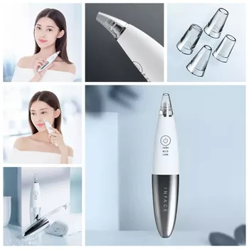 

inFace Blackhead Remover W/2 Suction Modes Vacuum Extractor Deep Clean Nose Acne Blemish Removal SPA with 4 Probes Skin Care