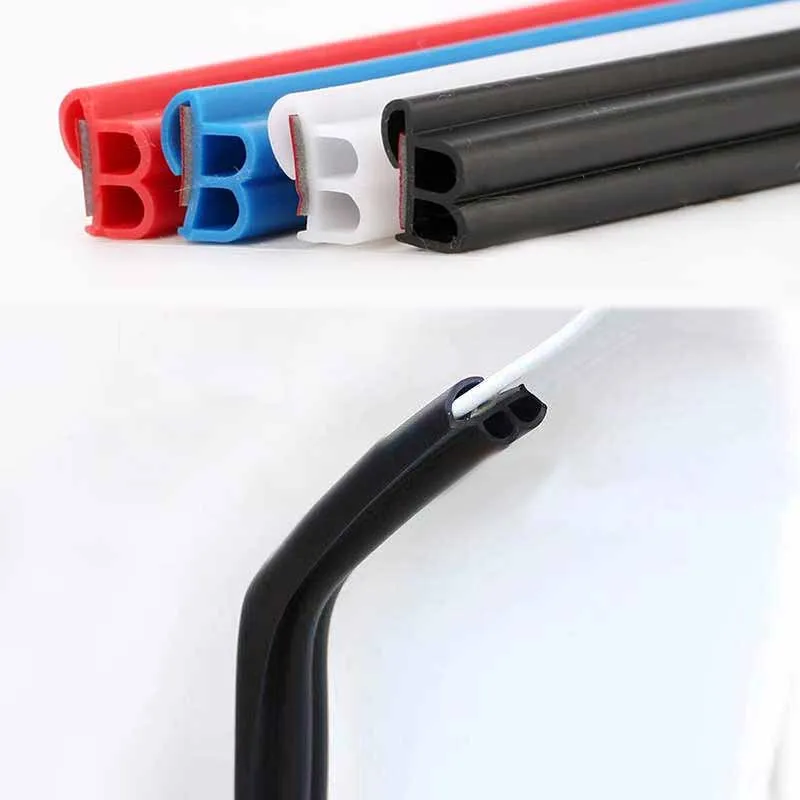 

Rubber 5M Car Door Edge Scratch Protector Strips 4colors Auto Sticker Protector Seal Door Mouldings Interior Car Accessories