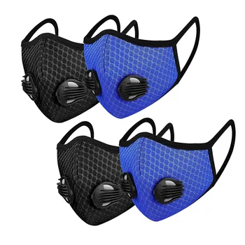 

Anti Pollution Breathable Cotton Face Mask PM2.5 Anti-Dust Mouth masks With 2pcs Filters Washable Respirator Mouth-muffle#YL5