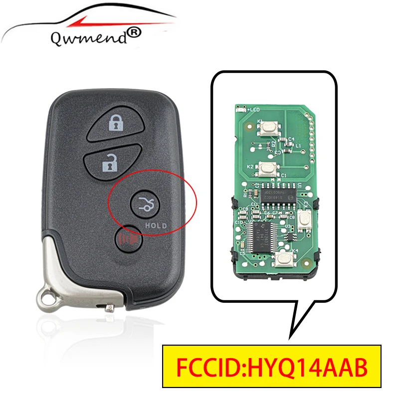 

Автомобильный Дистанционный ключ QWMEND HYQ14AAB для Lexus GS300 GS350 GS430 GS450h LS600h GS460 IS350 IS250 ES350,1551A-14AAB, 271451-0140
