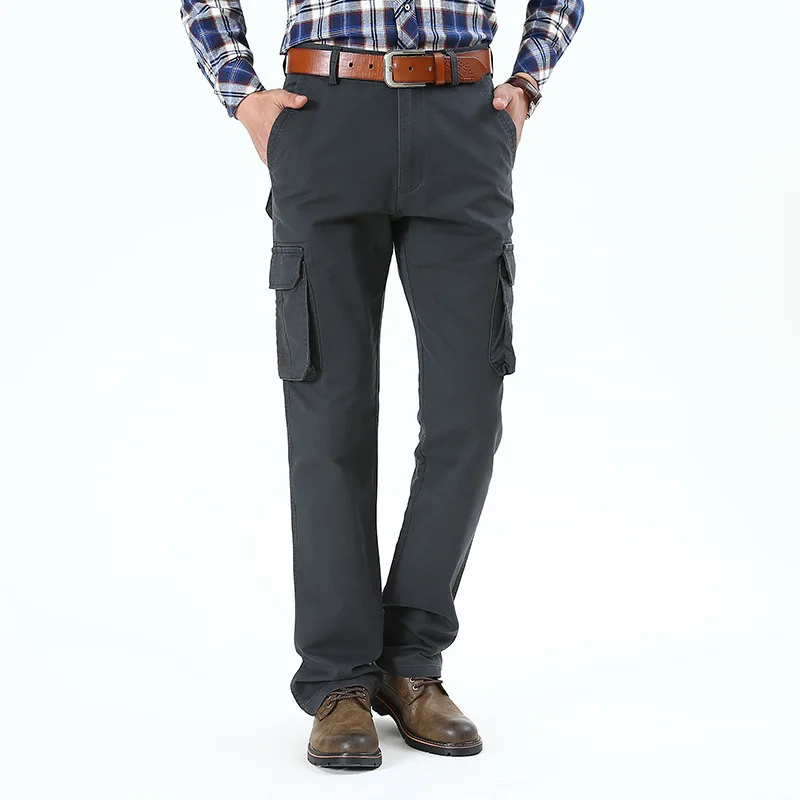 

Autumn And Winter New Style Multi-pockets Bib Overall Men's Winter Loose And Plus-sized Trousers Men Outdoor Pants Casual Pants