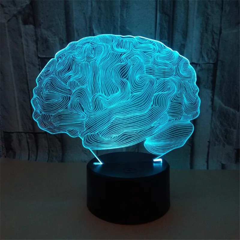 Brain 3D LED Night Light Human Brain RGB Desk Table Lamparas Home Creative  Bedside Decor Lamp Boy Kids Gift Bedroom Decoration