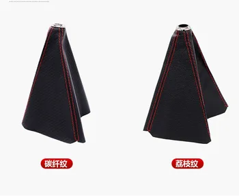 

Universal MT/AT Leather Shift Collars Gear Shift Knob Shifter Gaiter Boot Cover with Racing Logo