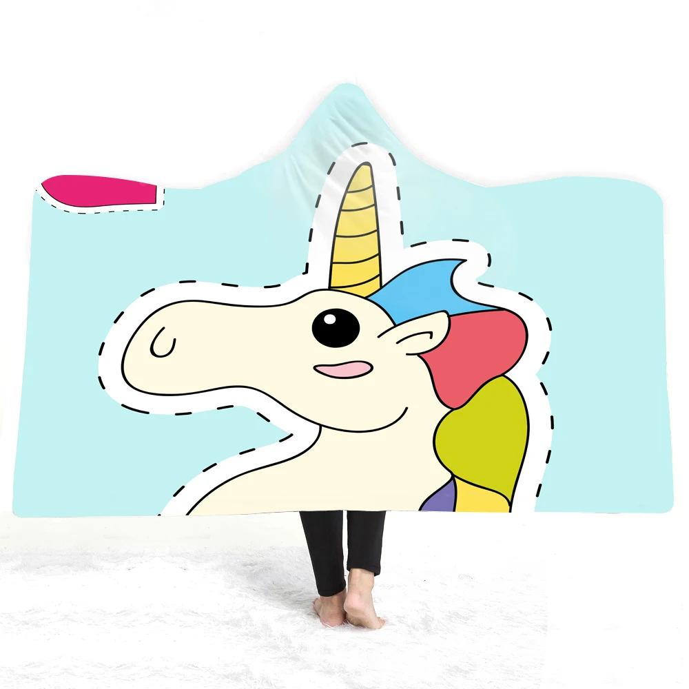 

Cute Unicorn Microfiber Blanket Girls Cartoon Unicorn with Flowers Rainbow Fleece Blanket Black Sherpa Blanket for Kids Adults