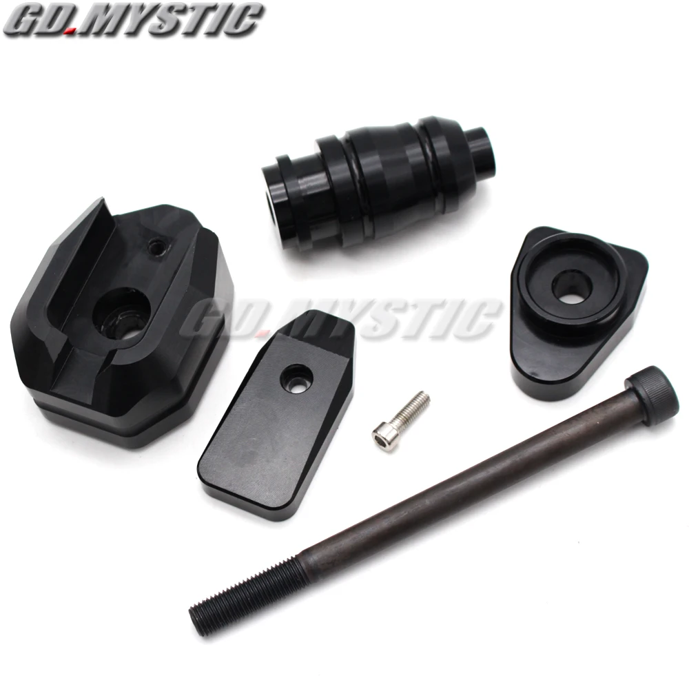 HRuizq Exhaust Slider Frame Crash Protector - Gold For Suzuki GSXR, Hayabusa, V-Strom 250