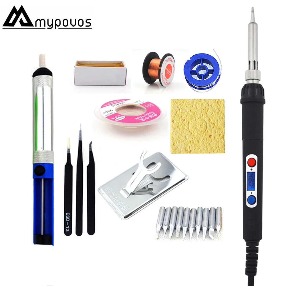 

MY 938 60W LED Digital Adjustable Electric Soldering Iron Constant temperature Soldering Station Iron Rework Welding Gun Tool