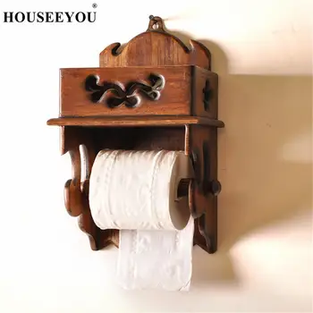 

Rectangular Retro Wooden Paper Cover Storage Boxes Rack Tissue Box Napkin Holder Home Storage Decor for Dining Room Supplies