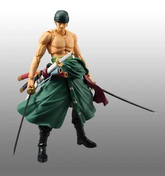 

18cm One Piece Santoryu Roronoa Zoro Action Figures Movable Joints Face Change Figure Japan Anime Pvc Models Colectible Toys