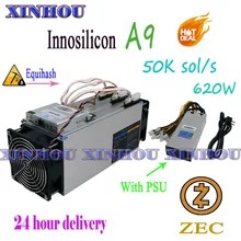 Usado innosilicon a9 zmaster 50k equihash asic mineiro zcash zcl zec btg mineração melhor do que antminer z9 z11 z9mini s9 m20s m21s t2t(China)