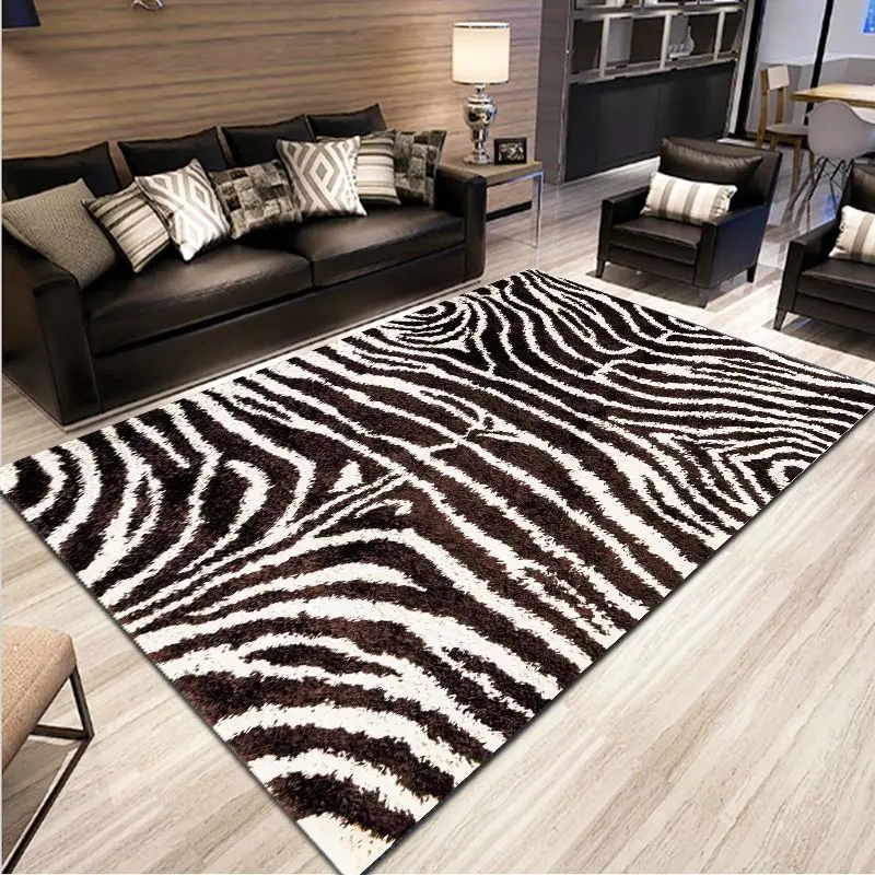 

Digital Printing Rug Environmentally Friendly Modern Minimalist Living Room Bedroom Carpet Mat