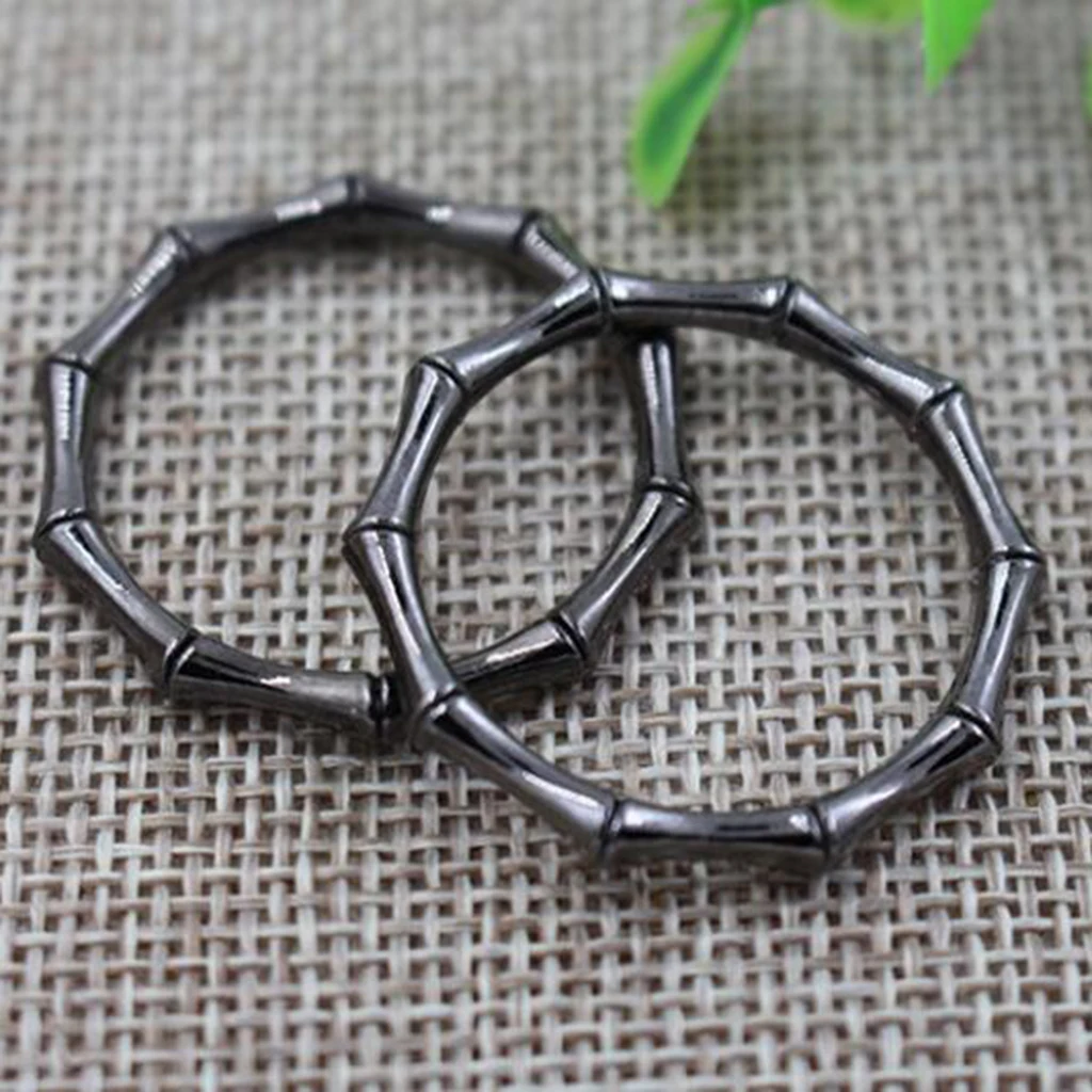 2Pcs Round Metal Replacement Top Handbags Handle Crossbody Bag Part Accessories