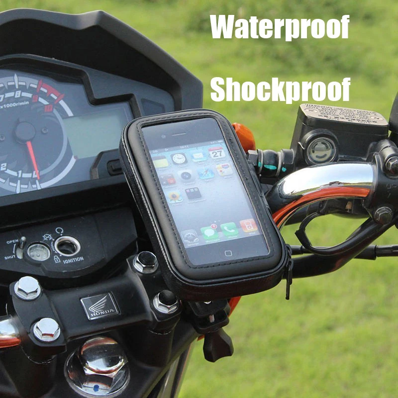 Универсальный велосипедный держатель для телефона мотоцикла, подставка для мобильного телефона samsung iPhone GPS для велосипеда, мото держатель, водонепроницаемая сумка Soporte Movil Moto