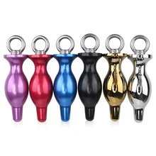 Acero inoxidable masaje de próstata Butt Plug Heavy Anus Beads con 5 bolas juguetes sexuales para hombres y mujeres Gay Metal tapones anales-45(China)