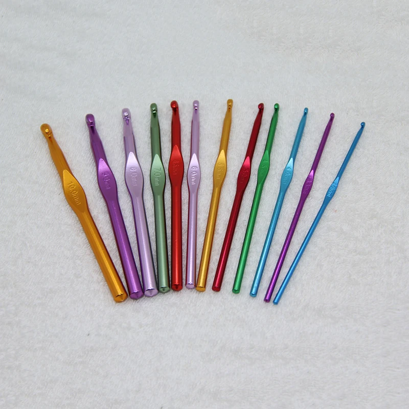 

12 Sizes Aluminum Crochet Hook Set 3 mm - 10 mm