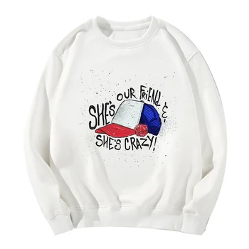 

Round Collar Tracksuit Hatless Hoodies Stranger Things Plus Size Oversize Sweatshirt Autumn Winter Gothic sudadera mujer Clothes