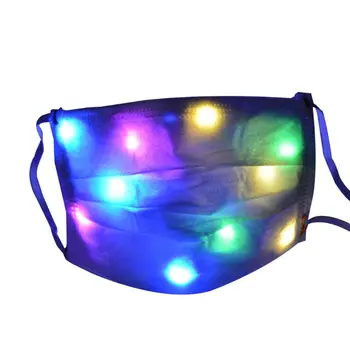 

LED Rave Mask 10 Colors Luminous Light for Men Women Face Mask Music Party Christmas Halloween Light Up Mask Flashing