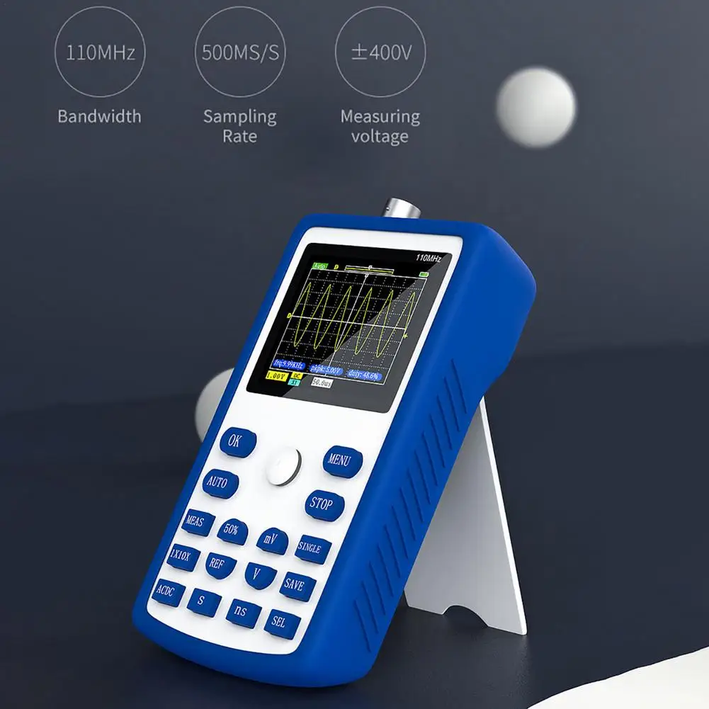 

Ручной цифровой осциллограф 1C15, профессиональный с защитой от падения, силиконовый рукав для измерения автомобиля