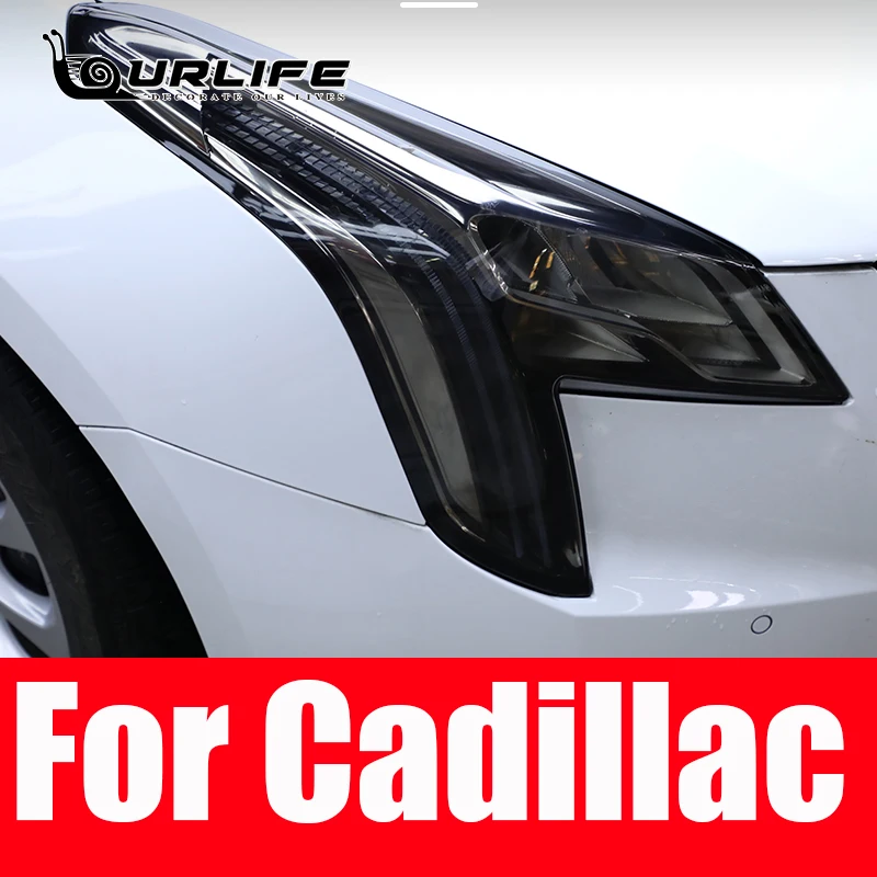 

Прозрачная черная пленка из ТПУ для автомобильных фар, наклейка против царапин для cadillac ats xts ct6 xt5 xt4 xt6 ct5, аксессуары