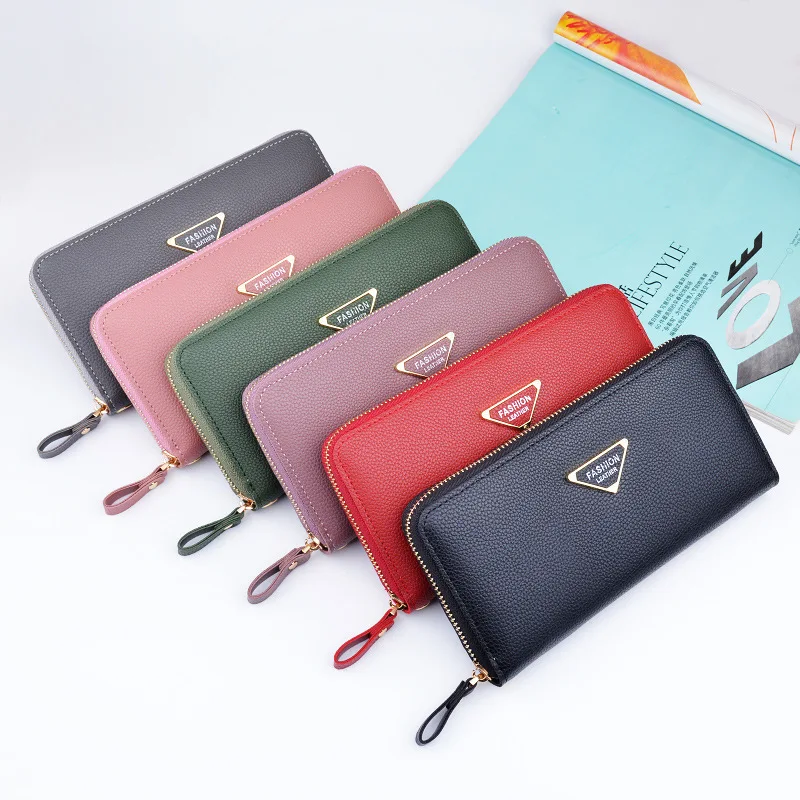 Женский кошелек с высококачественной модной кожаной повседневной молнией, широкий выбор кошельков